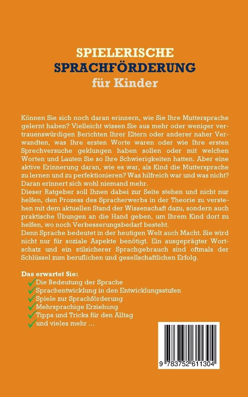 Rückseite: 9783752611304 | Spielerische Sprachförderung für Kinder: Die schönsten Spiele für...