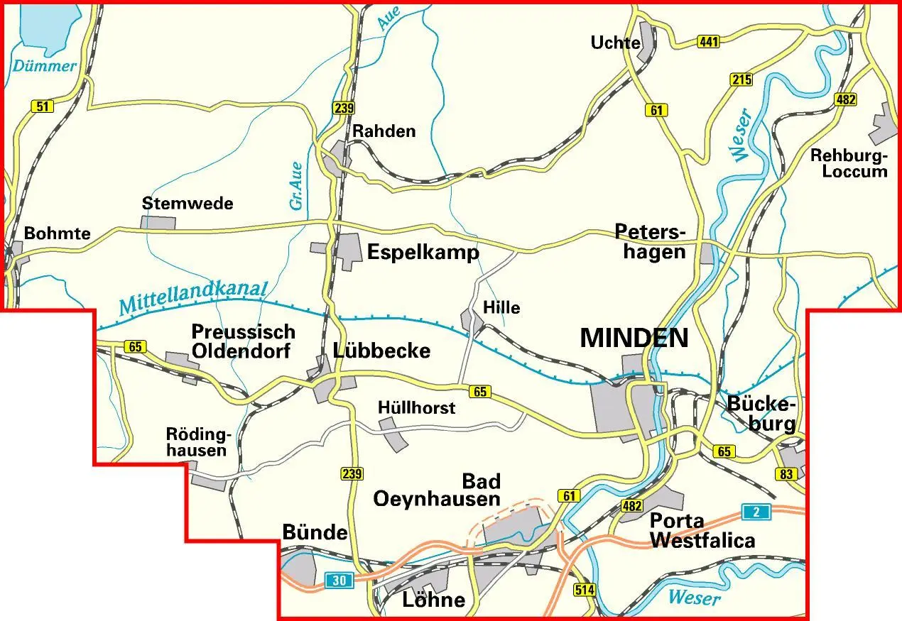 Rückseite: 9783969901304 | Radwanderkarte BVA Radwandern im Mühlenkreis Minden-Lübbecke...
