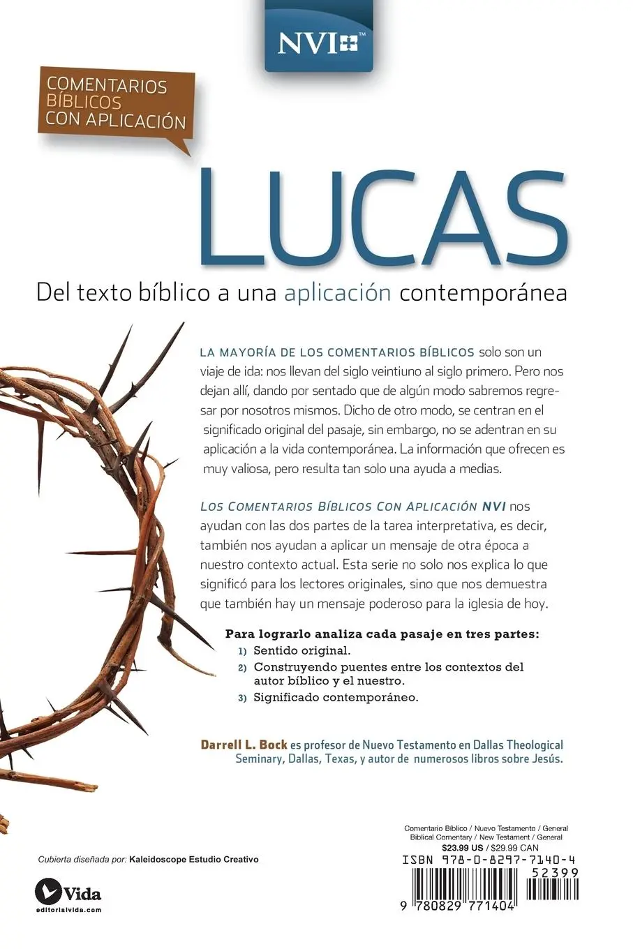 Rückseite: 9780829771404 | Comentario bíblico con aplicación NVI Lucas | Darrell L. Bock | Buch