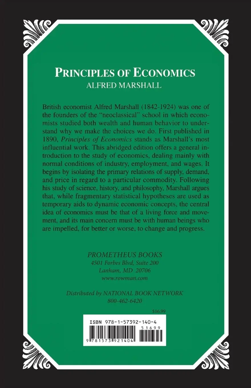 Rückseite: 9781573921404 | Principles of Economics | Alfred Marshall | Taschenbuch | Englisch