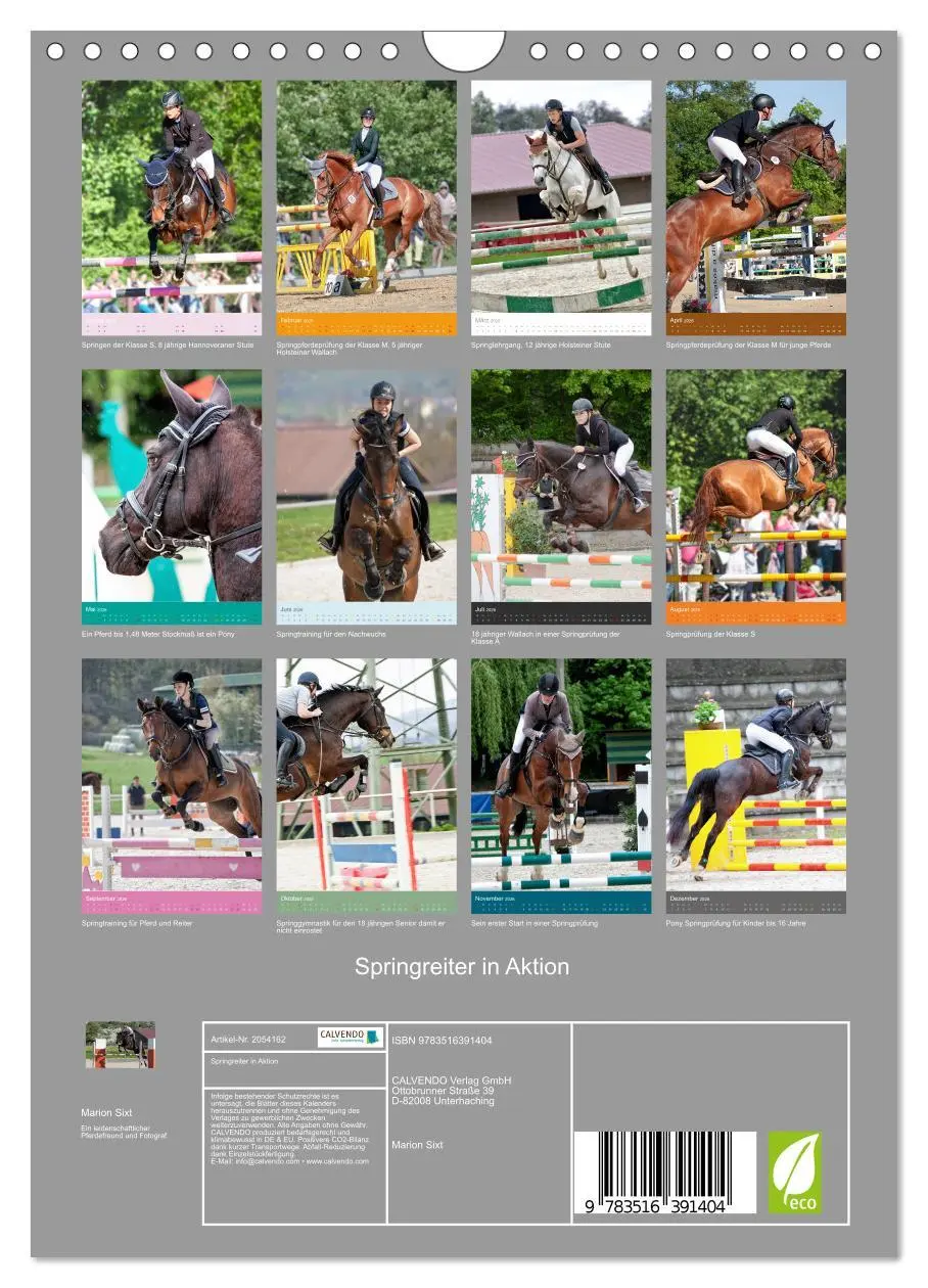 Bild: 9783516391404 | Springreiter in Aktion (Wandkalender 2026 DIN A4 hoch), CALVENDO...