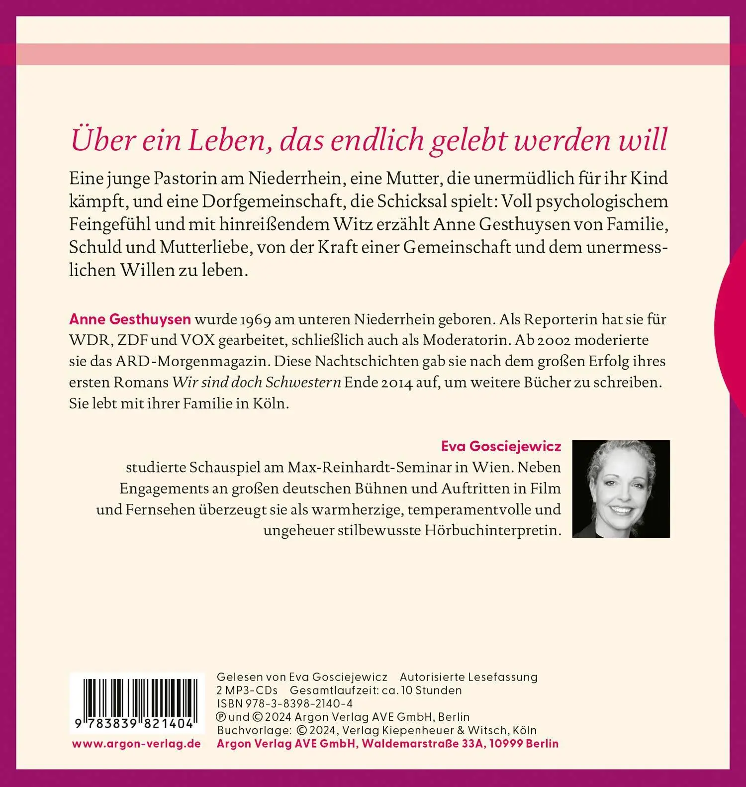 Rückseite: 9783839821404 | Vielleicht hat das Leben Besseres vor | Roman | Anne Gesthuysen | MP3