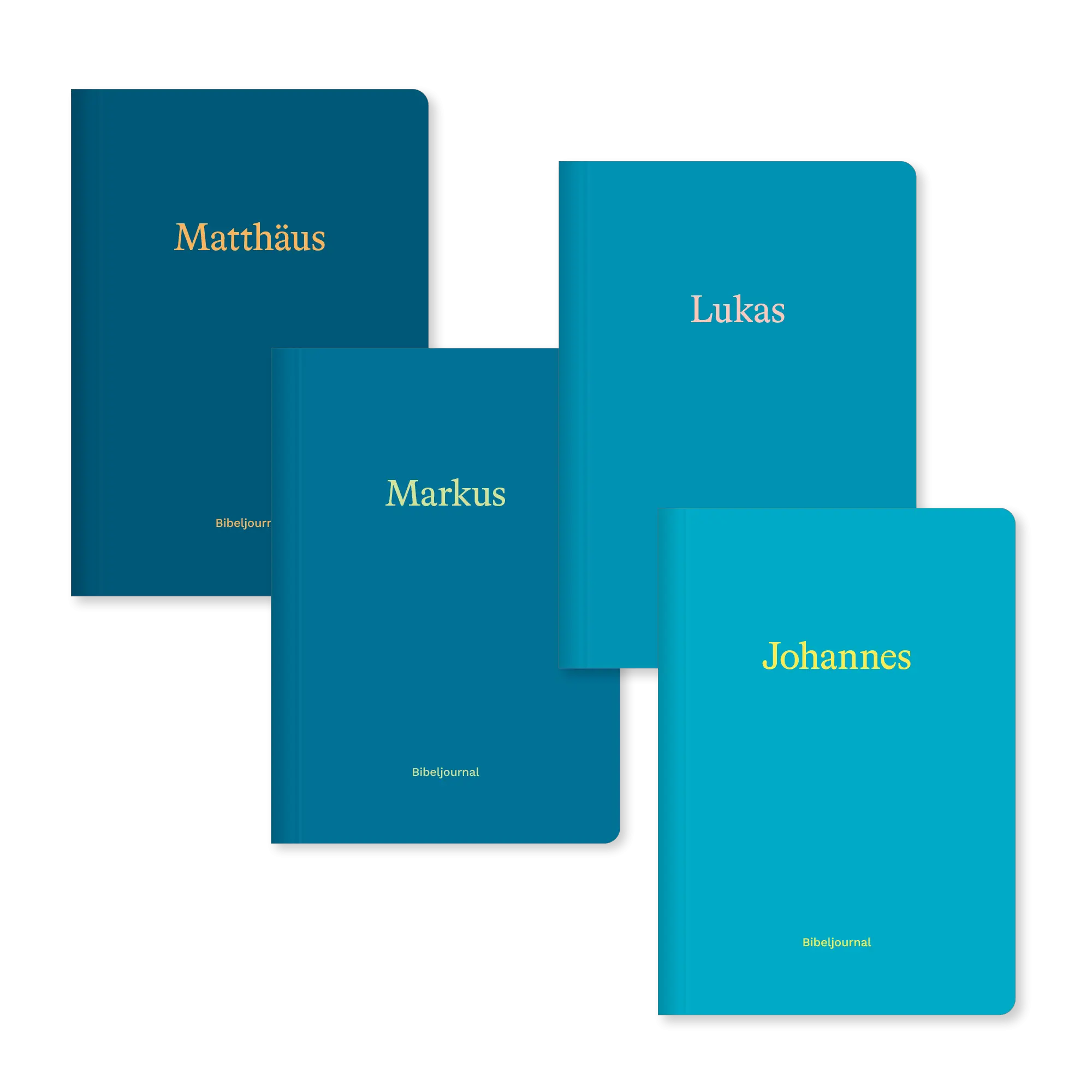 Cover: 9783986651404 | Bibeljournale - Paket Evangelien (Matthäus, Markus, Lukas, Johannes)