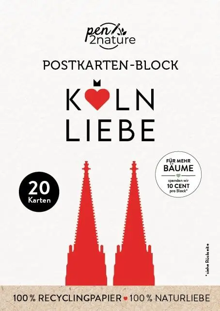Cover: 9783987641404 | Postkartenblock Köln-Liebe | Pen2nature | Taschenbuch | 40 S. | 2025