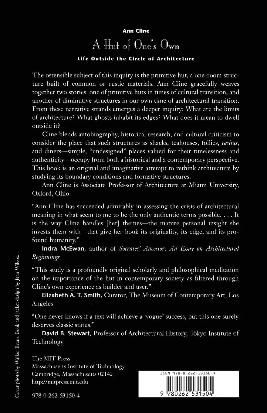 Rückseite: 9780262531504 | A Hut of One's Own | Life Outside the Circle of Architecture | Cline