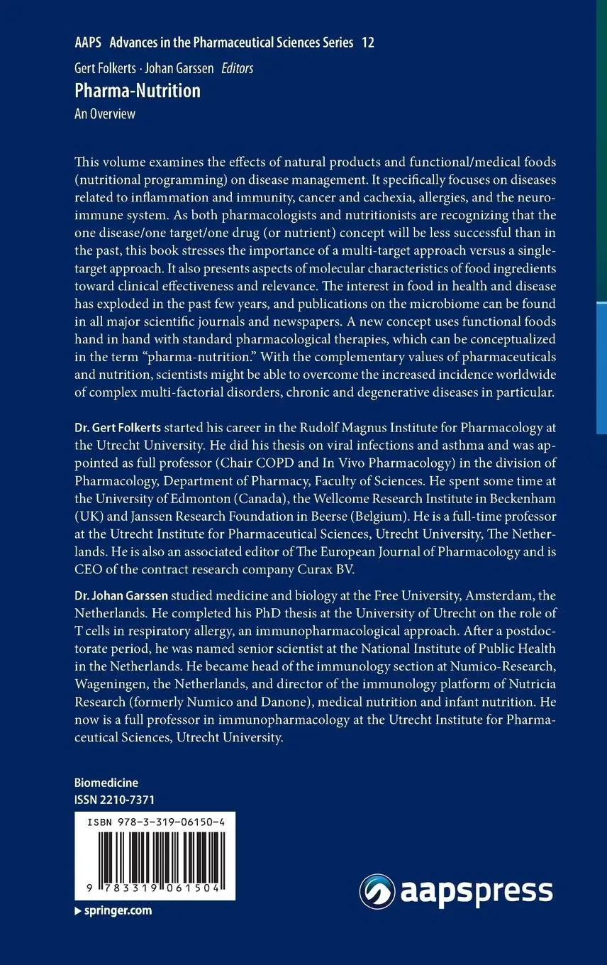 Rückseite: 9783319061504 | Pharma-Nutrition | An Overview | Johan Garssen (u. a.) | Buch | xv