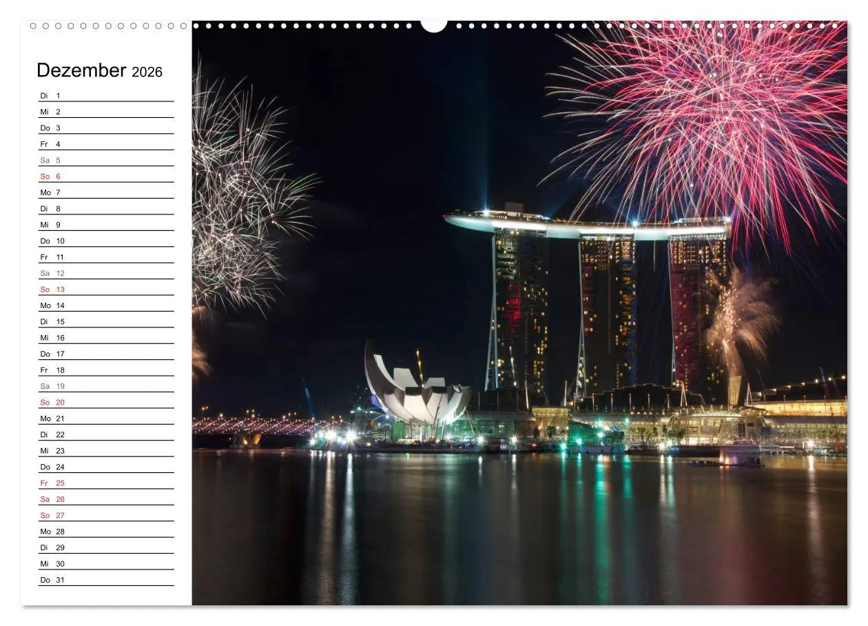 Bild: 9783457981504 | Singapur - Die Farben der Nacht (hochwertiger Premium Wandkalender...