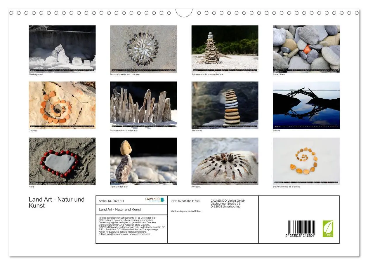 Bild: 9783516141504 | Land Art - Natur und Kunst (Wandkalender 2026 DIN A3 quer),...