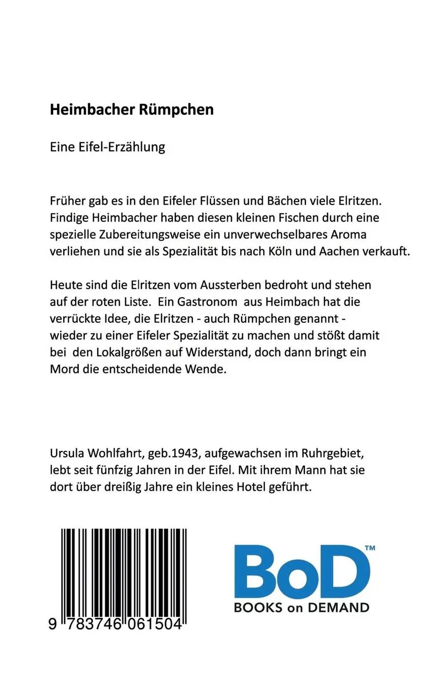 Rückseite: 9783746061504 | Heimbacher Rümpchen | Ursula Wohlfahrt | Taschenbuch | 140 S. | 2018