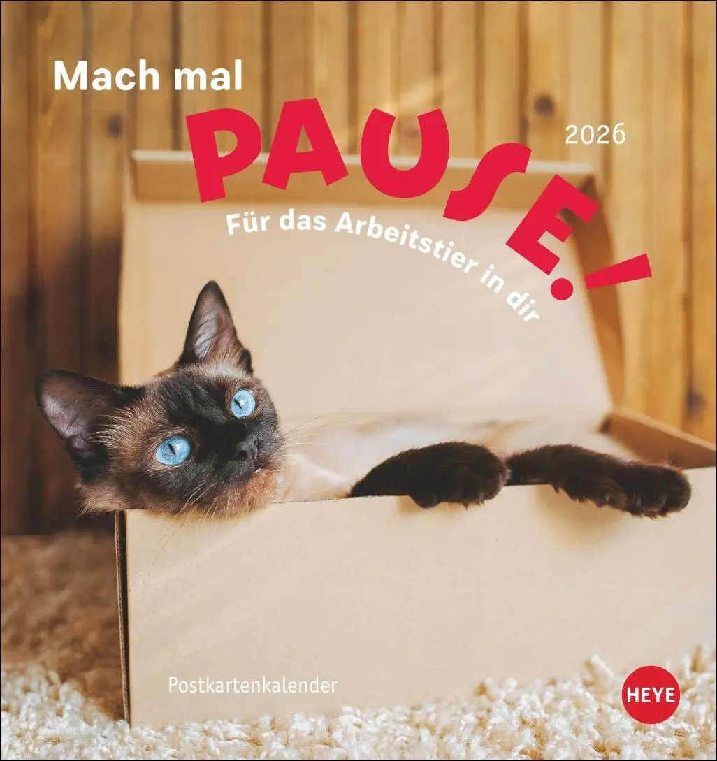 Cover: 9783756411504 | Mach mal Pause Postkartenkalender 2026 - Für das Arbeitstier in dir