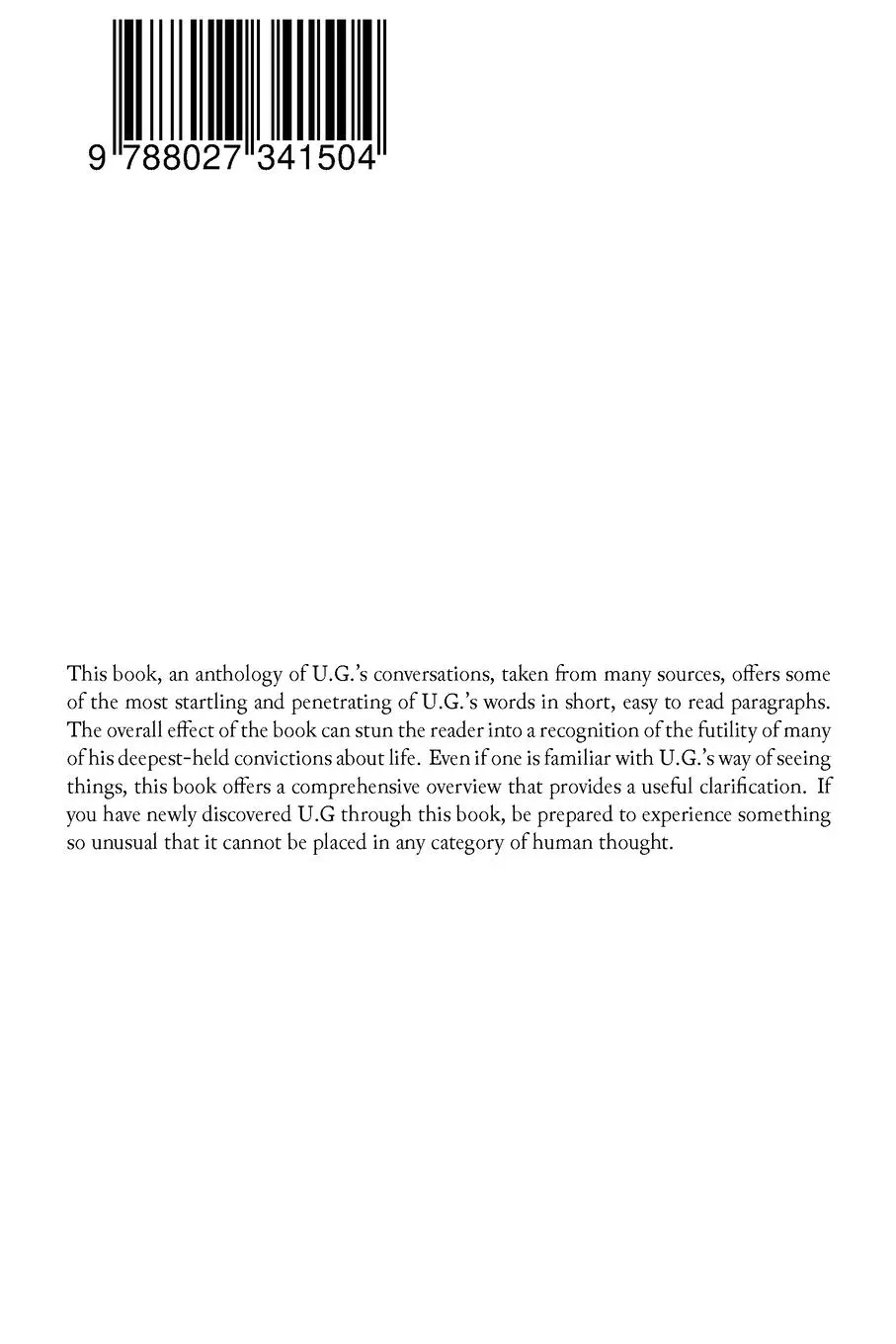 Rückseite: 9788027341504 | The Natural State | U. G. Krishnamurti | Taschenbuch | Englisch | 2021