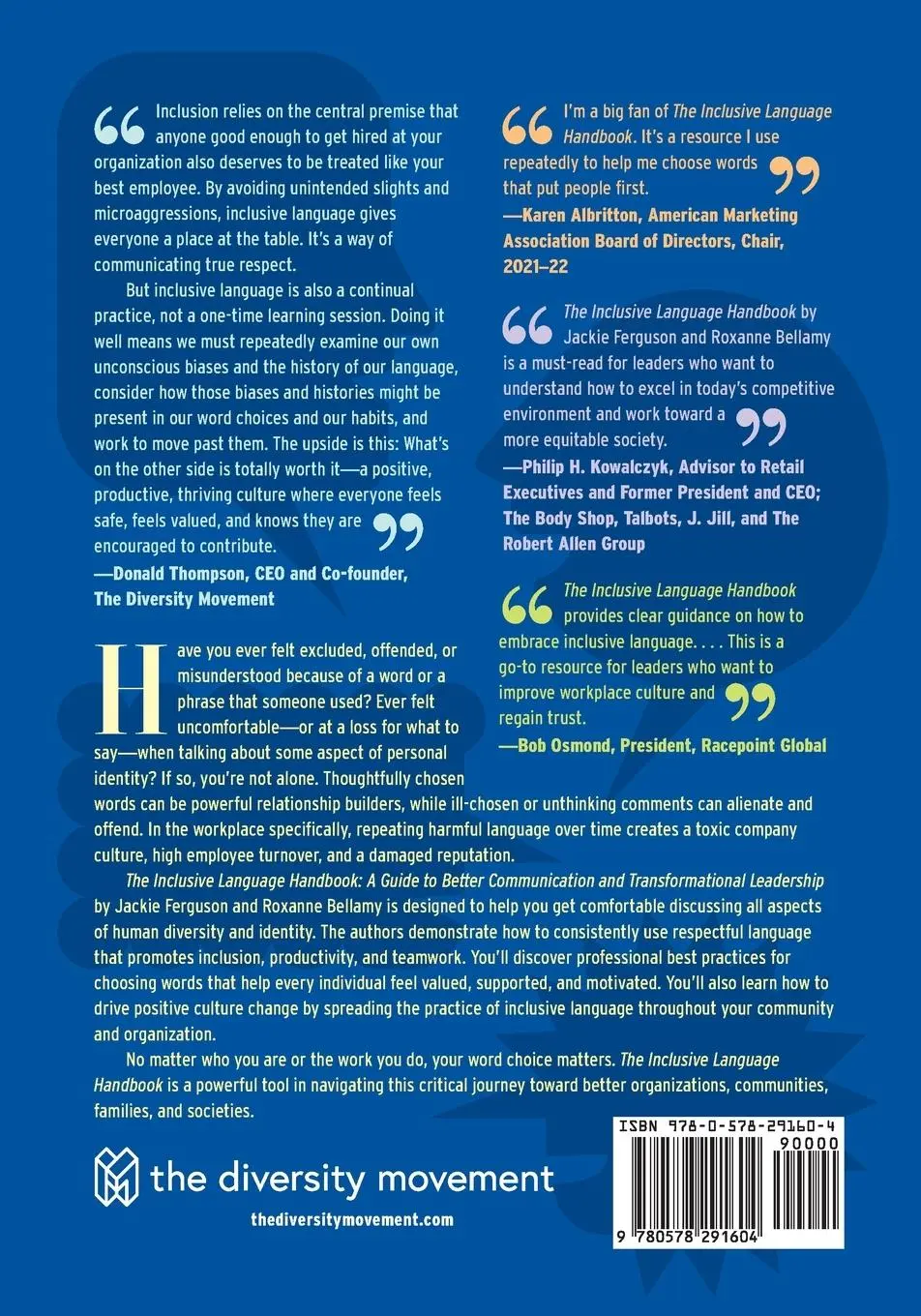 Rückseite: 9780578291604 | The Inclusive Language Handbook | Jackie Ferguson (u. a.) | Buch