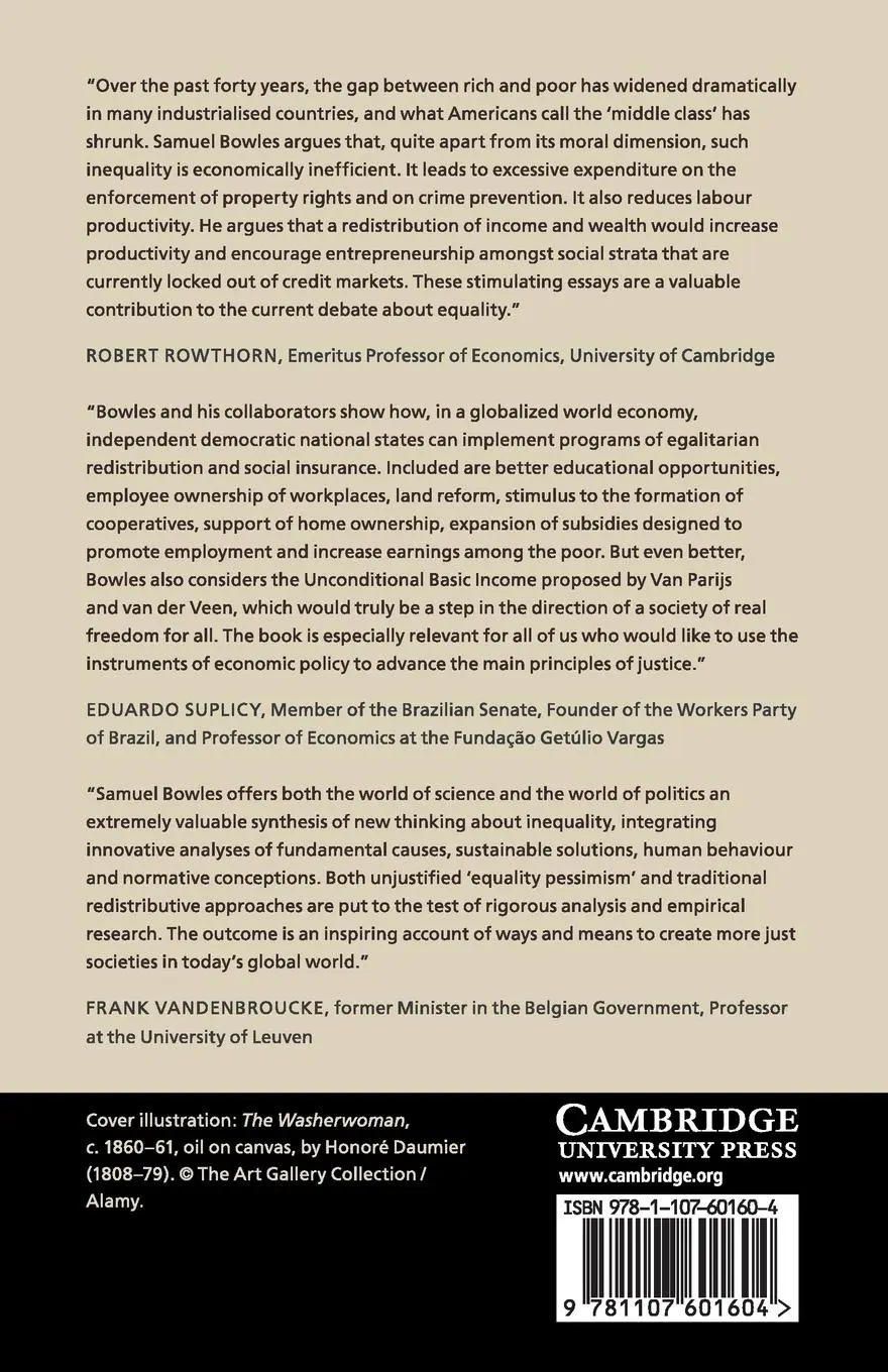Rückseite: 9781107601604 | The New Economics of Inequality and Redistribution | Samuel Bowles
