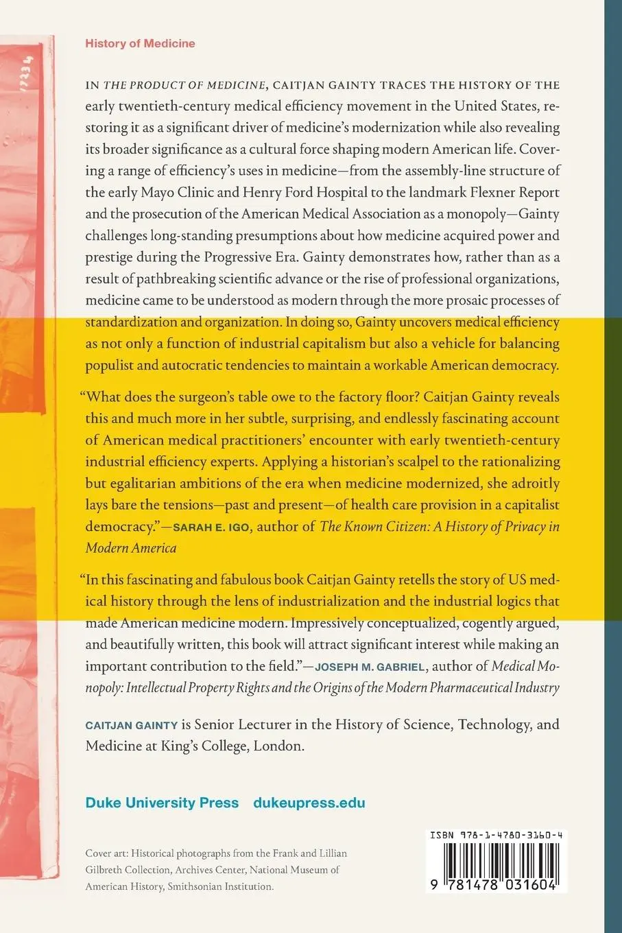 Rückseite: 9781478031604 | The Product of Medicine | How Efficiency Made American Health Care