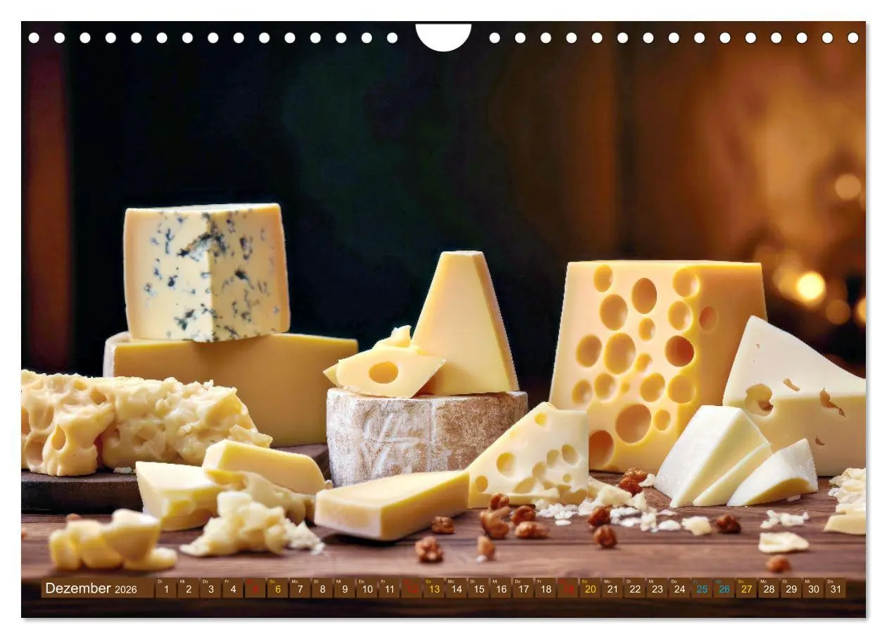 Bild: 9783457281604 | Gourmet Käse - und Weingenuss (Wandkalender 2026 DIN A4 quer),...