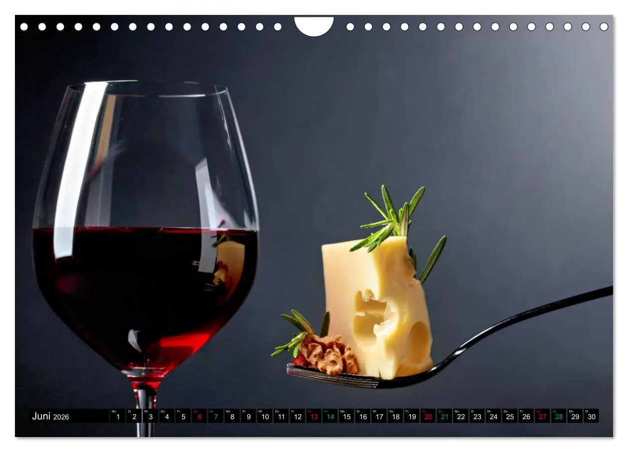 Bild: 9783457281604 | Gourmet Käse - und Weingenuss (Wandkalender 2026 DIN A4 quer),...