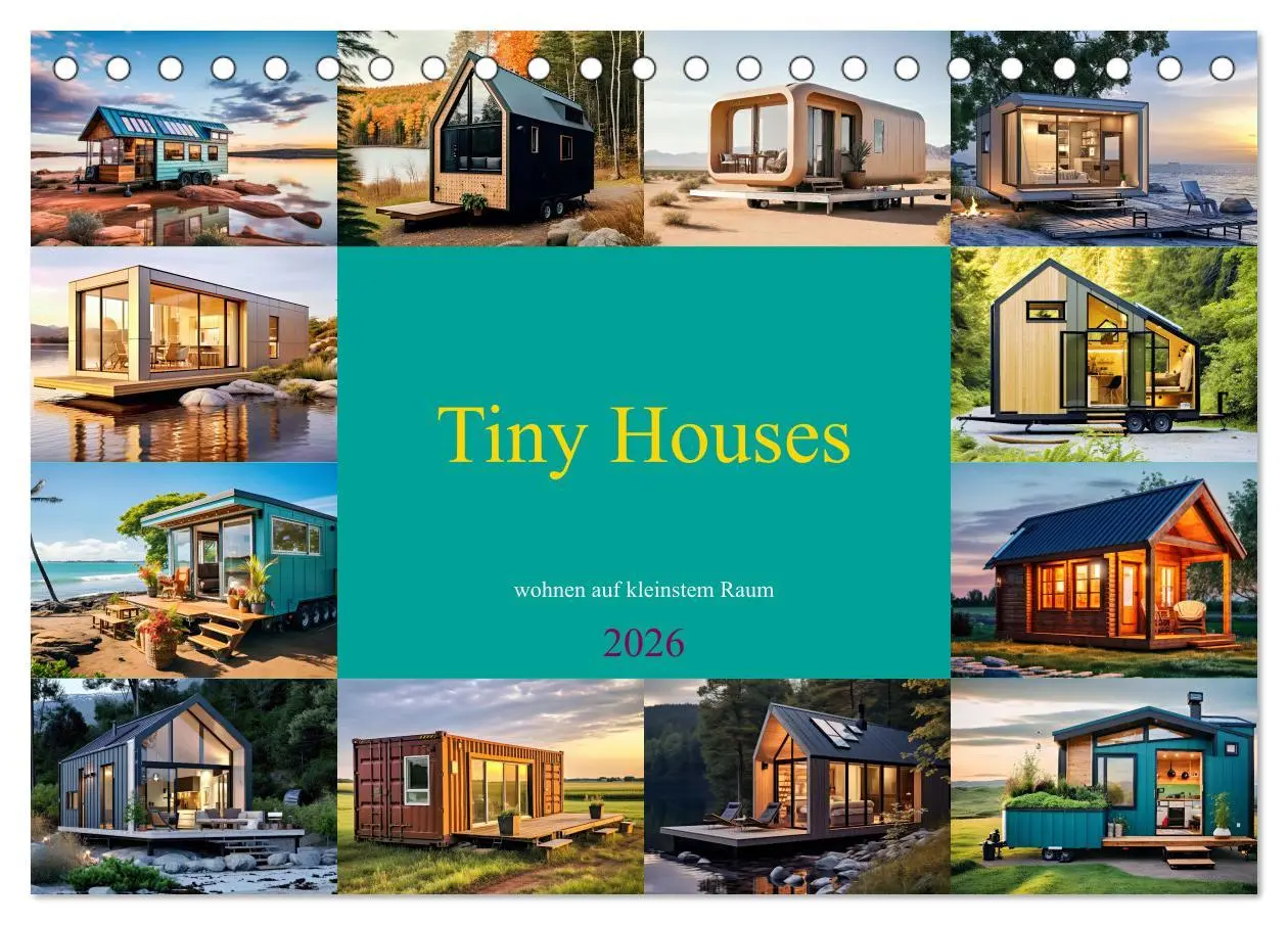 Cover: 9783457421604 | Tiny Houses - wohnen auf kleinstem Raum (Tischkalender 2026 DIN A5...