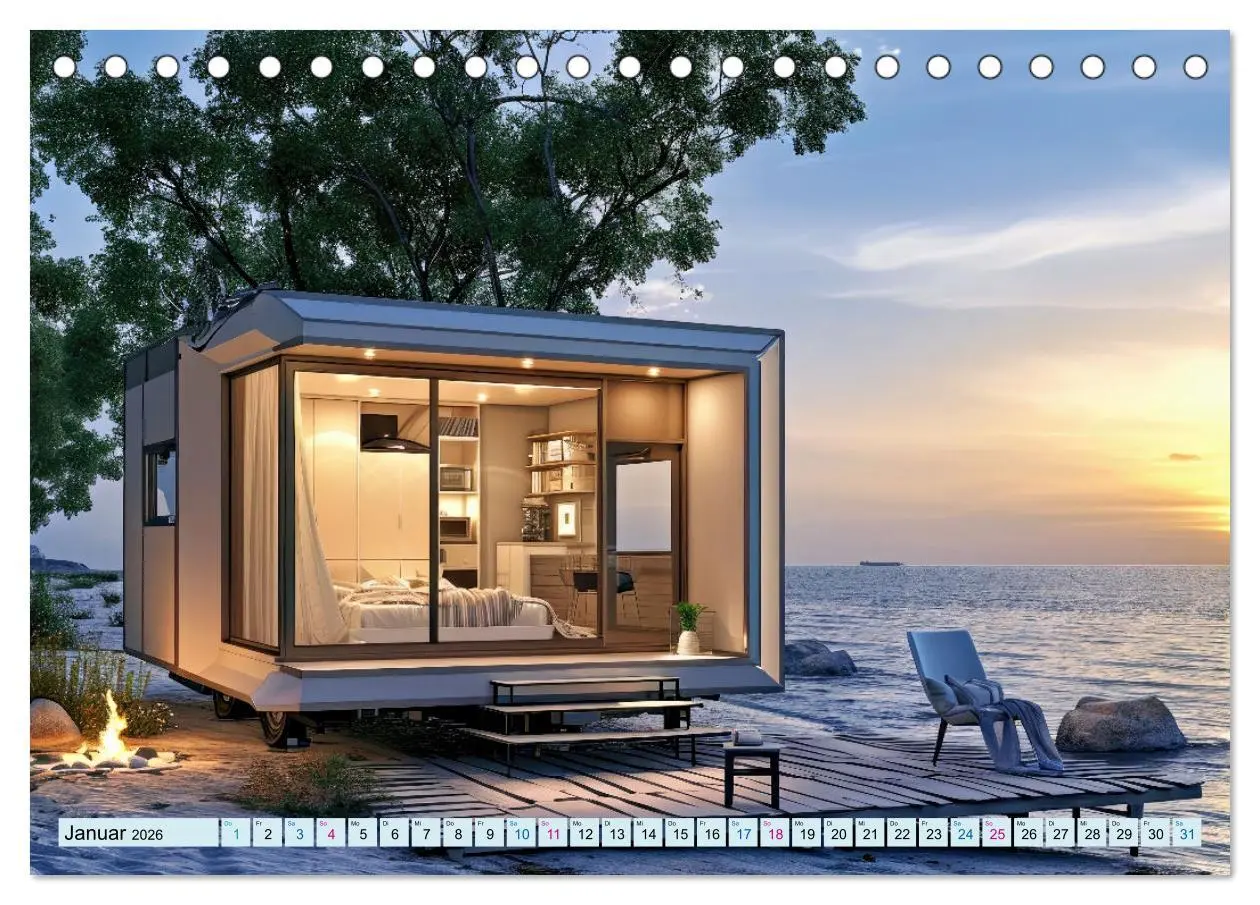 Bild: 9783457421604 | Tiny Houses - wohnen auf kleinstem Raum (Tischkalender 2026 DIN A5...