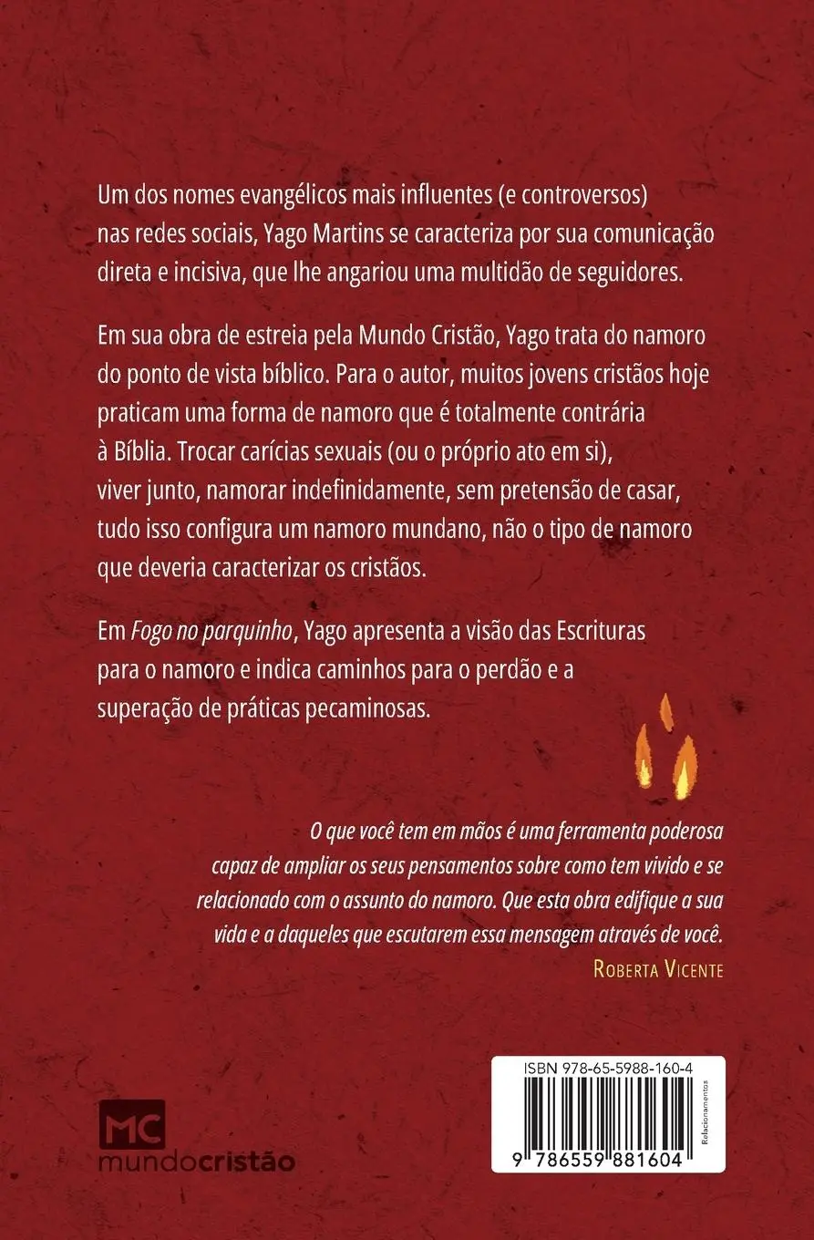 Rückseite: 9786559881604 | Fogo no parquinho | Namoro à luz da Palavra de Deus | Yago Martins