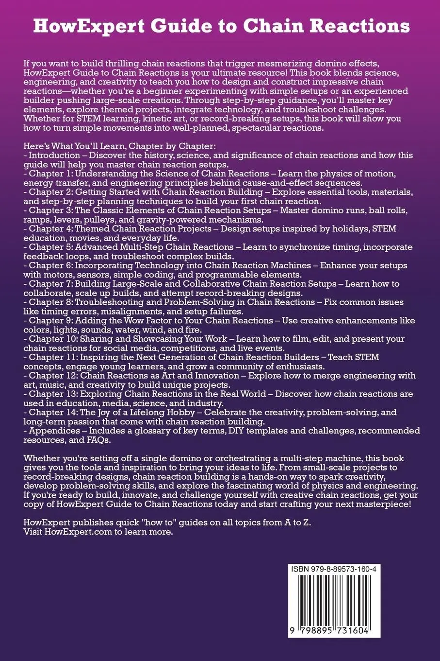 Rückseite: 9798895731604 | HowExpert Guide to Chain Reactions | Howexpert | Taschenbuch | 2025