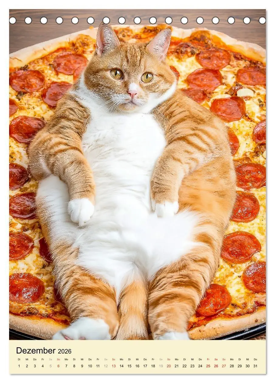 Bild: 9783516671704 | FETTE KATZEN - Foodporn auf vier Pfoten (Tischkalender 2026 DIN A5...