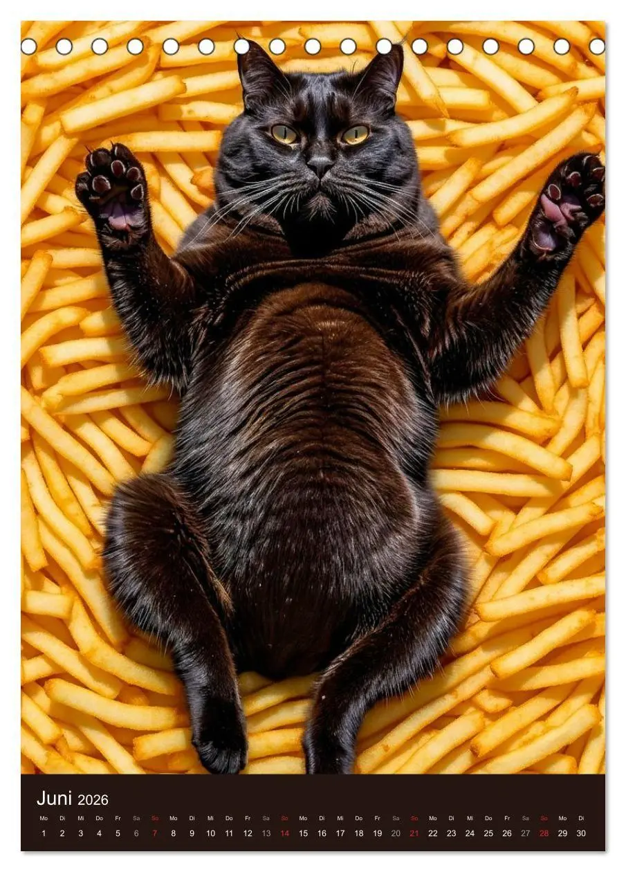 Bild: 9783516671704 | FETTE KATZEN - Foodporn auf vier Pfoten (Tischkalender 2026 DIN A5...