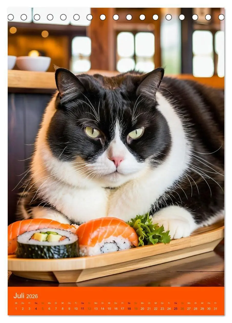 Bild: 9783516671704 | FETTE KATZEN - Foodporn auf vier Pfoten (Tischkalender 2026 DIN A5...
