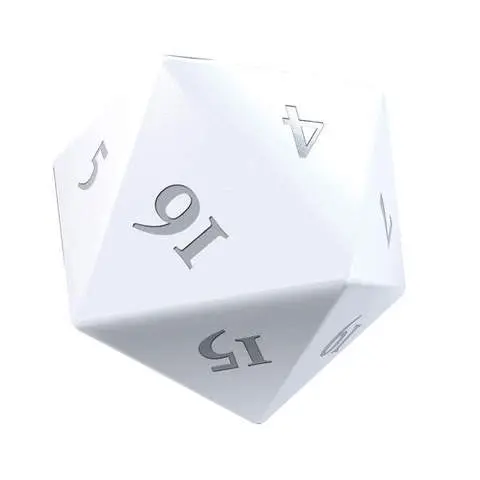 Cover: 74427161804 | Vivid Heavy Metal D20 Dice White (2) | Ultra Pro! | EAN 74427161804