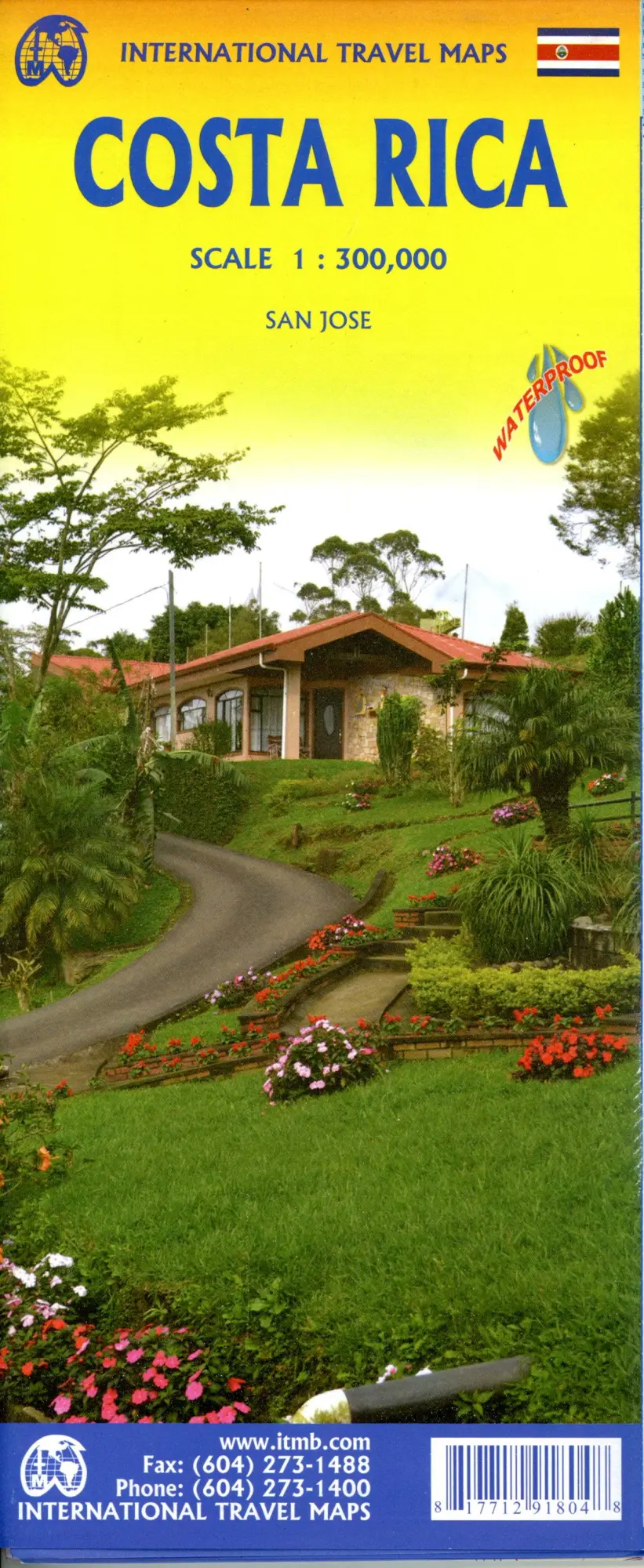 Cover: 9781771291804 | Costa Rica | 1:300000 | (Land-)Karte | International Travel Map | 2025