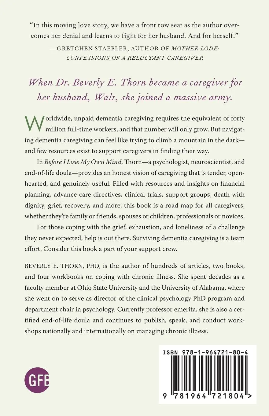 Rückseite: 9781964721804 | Before I Lose My Own Mind | Navigating Life as a Dementia Caregiver