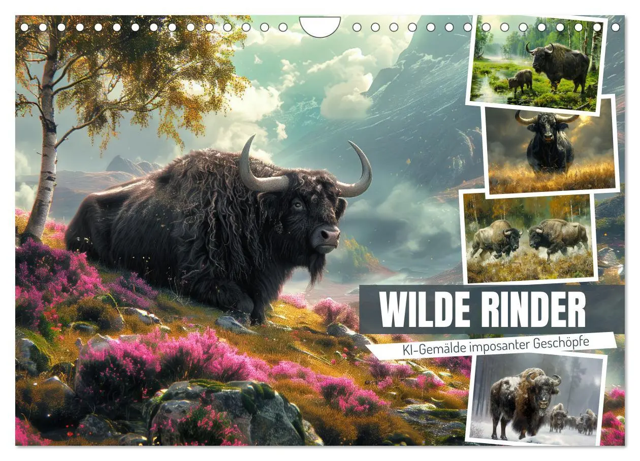 Cover: 9783457261804 | Wilde Rinder (Wandkalender 2026 DIN A4 quer), CALVENDO Monatskalender