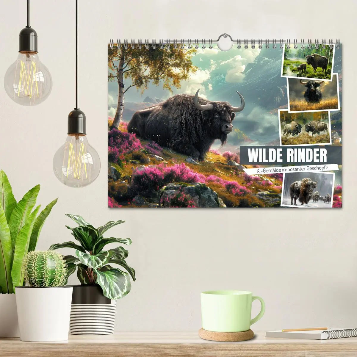 Bild: 9783457261804 | Wilde Rinder (Wandkalender 2026 DIN A4 quer), CALVENDO Monatskalender