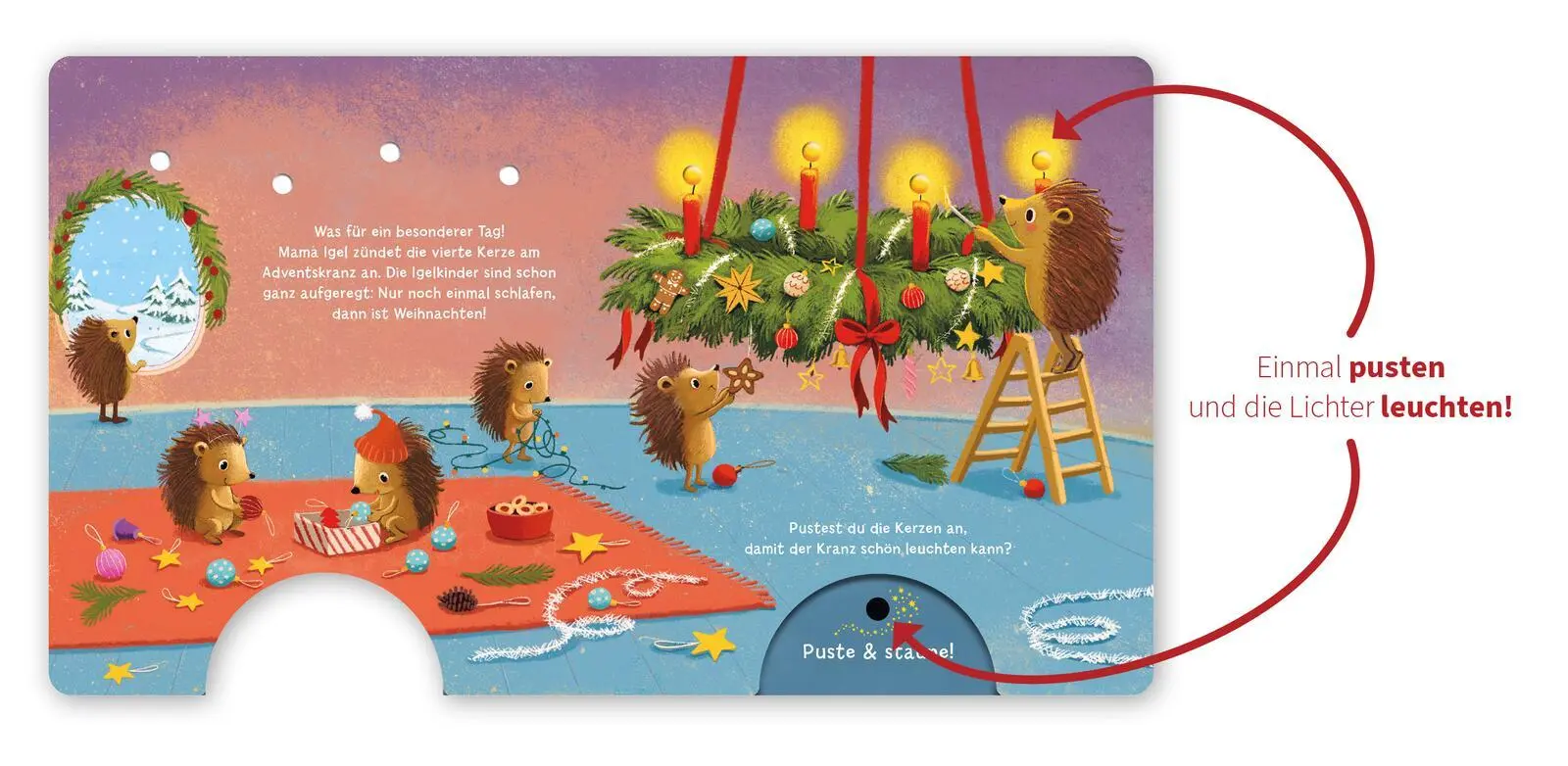 Bild: 9783480241804 | Mein Puste-Licht-Buch: Wenn im Dunkeln Weihnachtslichter funkeln