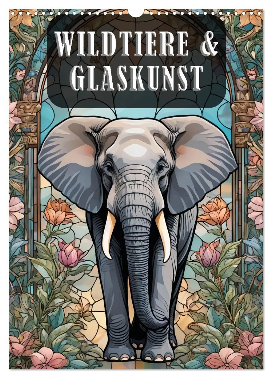 Cover: 9783516281804 | Wildtiere und Glaskunst im Tiffany Stil (Wandkalender 2026 DIN A3...