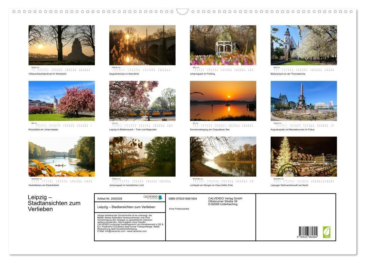 Bild: 9783516661804 | Leipzig - Stadtansichten zum Verlieben (Wandkalender 2026 DIN A2...