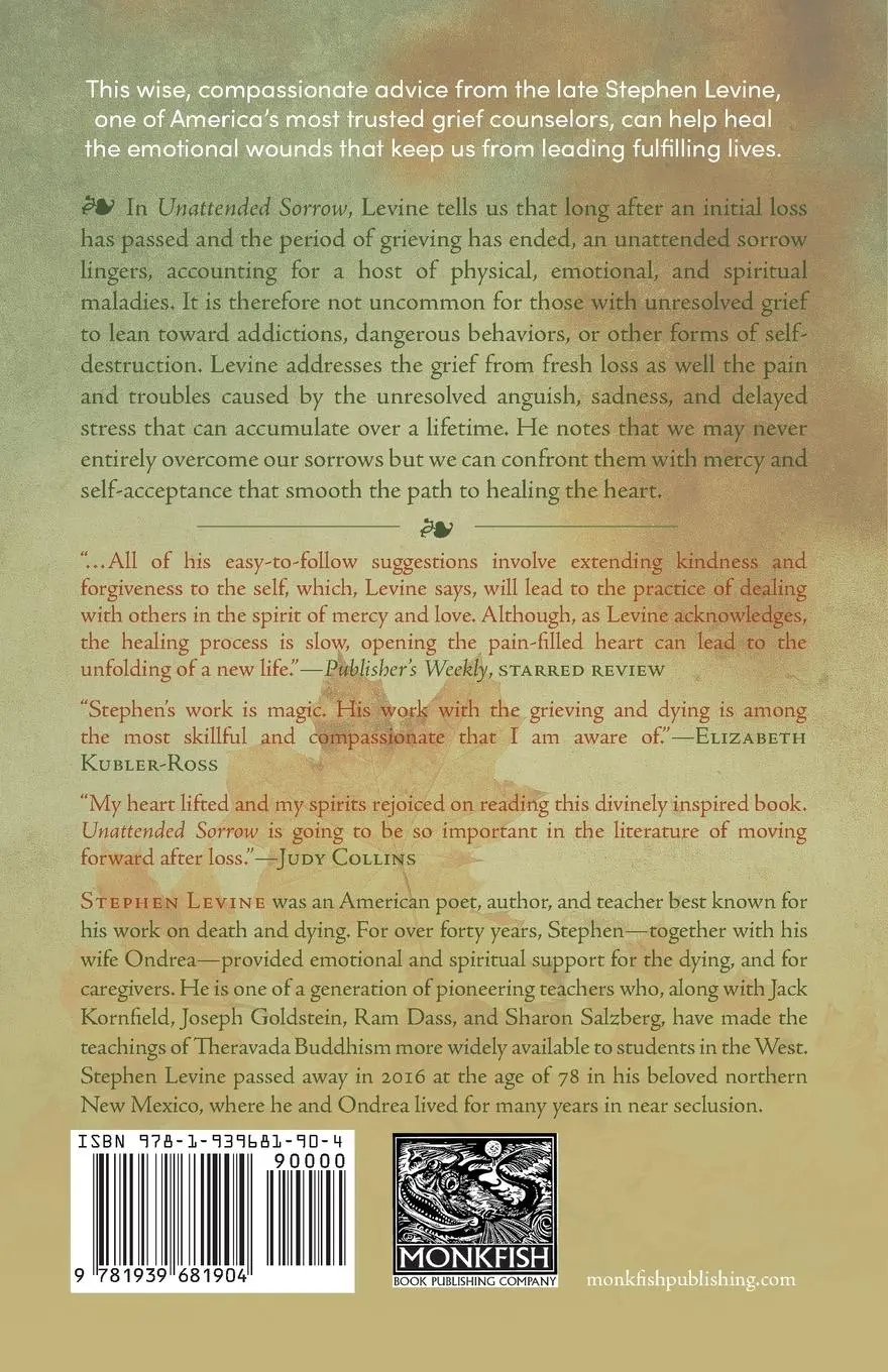 Rückseite: 9781939681904 | Unattended Sorrow | Recovering from Loss and Reviving the Heart | Buch