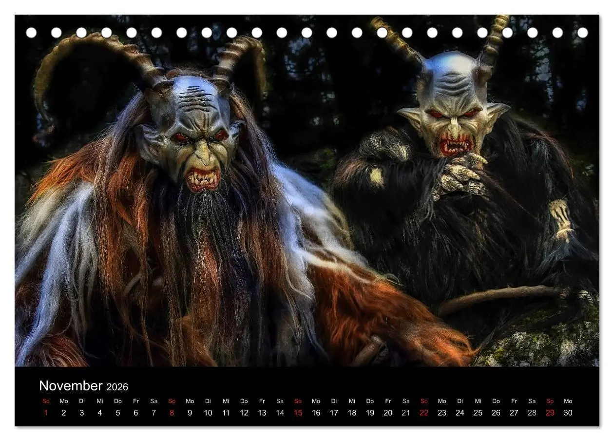 Bild: 9783516031904 | Perchten und Krampusse im Voralpenland (Tischkalender 2026 DIN A5...