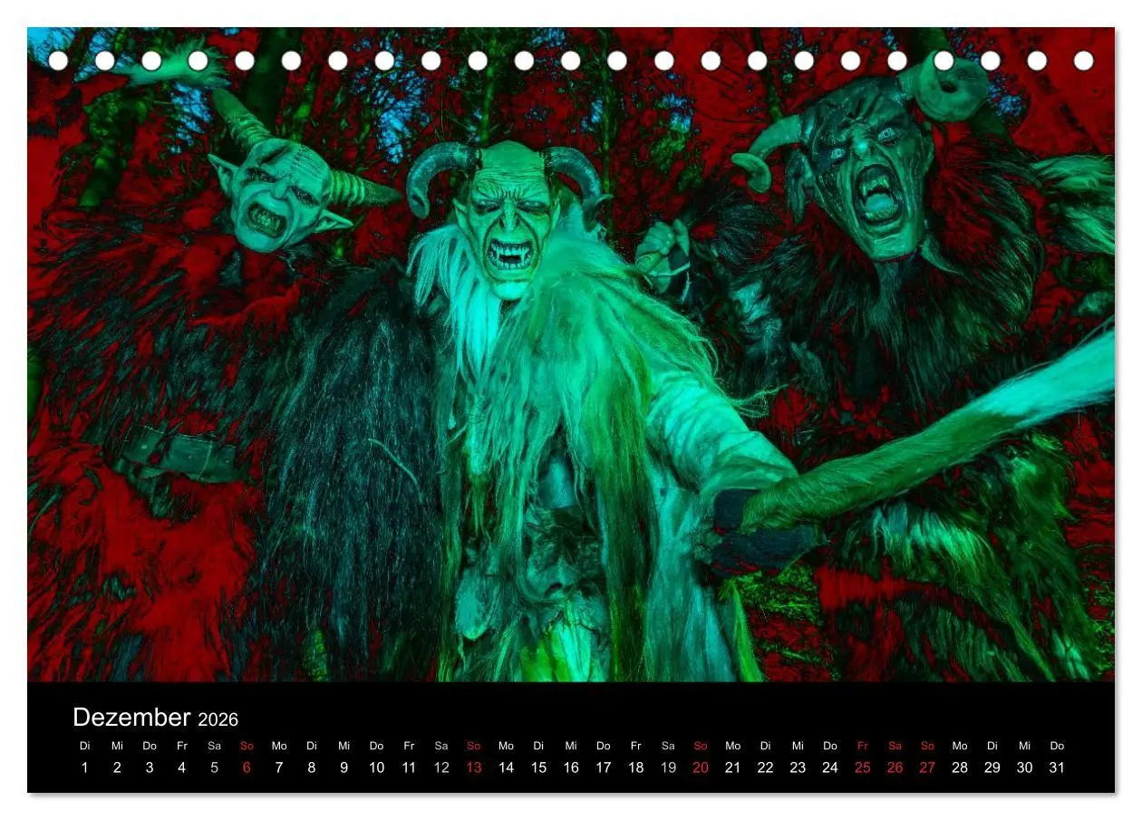Bild: 9783516031904 | Perchten und Krampusse im Voralpenland (Tischkalender 2026 DIN A5...