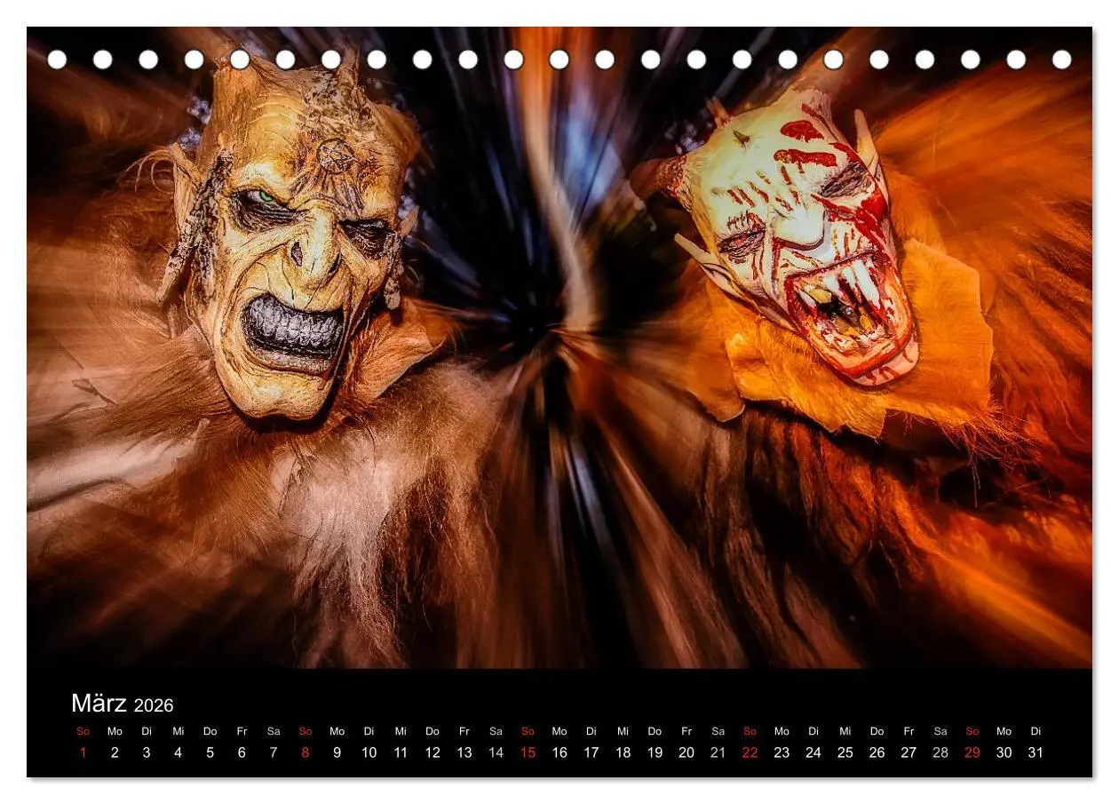 Bild: 9783516031904 | Perchten und Krampusse im Voralpenland (Tischkalender 2026 DIN A5...