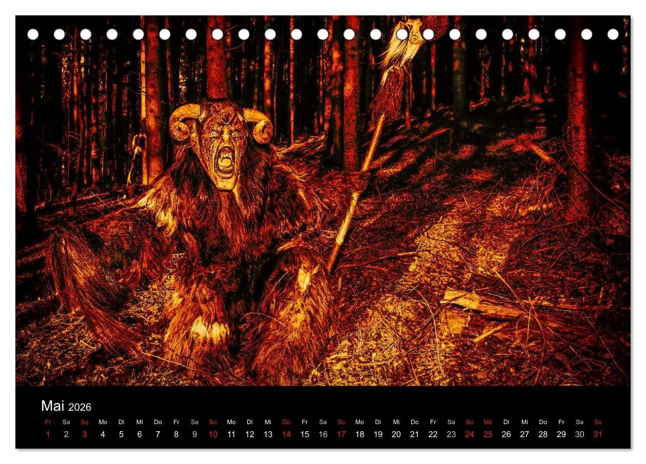 Bild: 9783516031904 | Perchten und Krampusse im Voralpenland (Tischkalender 2026 DIN A5...
