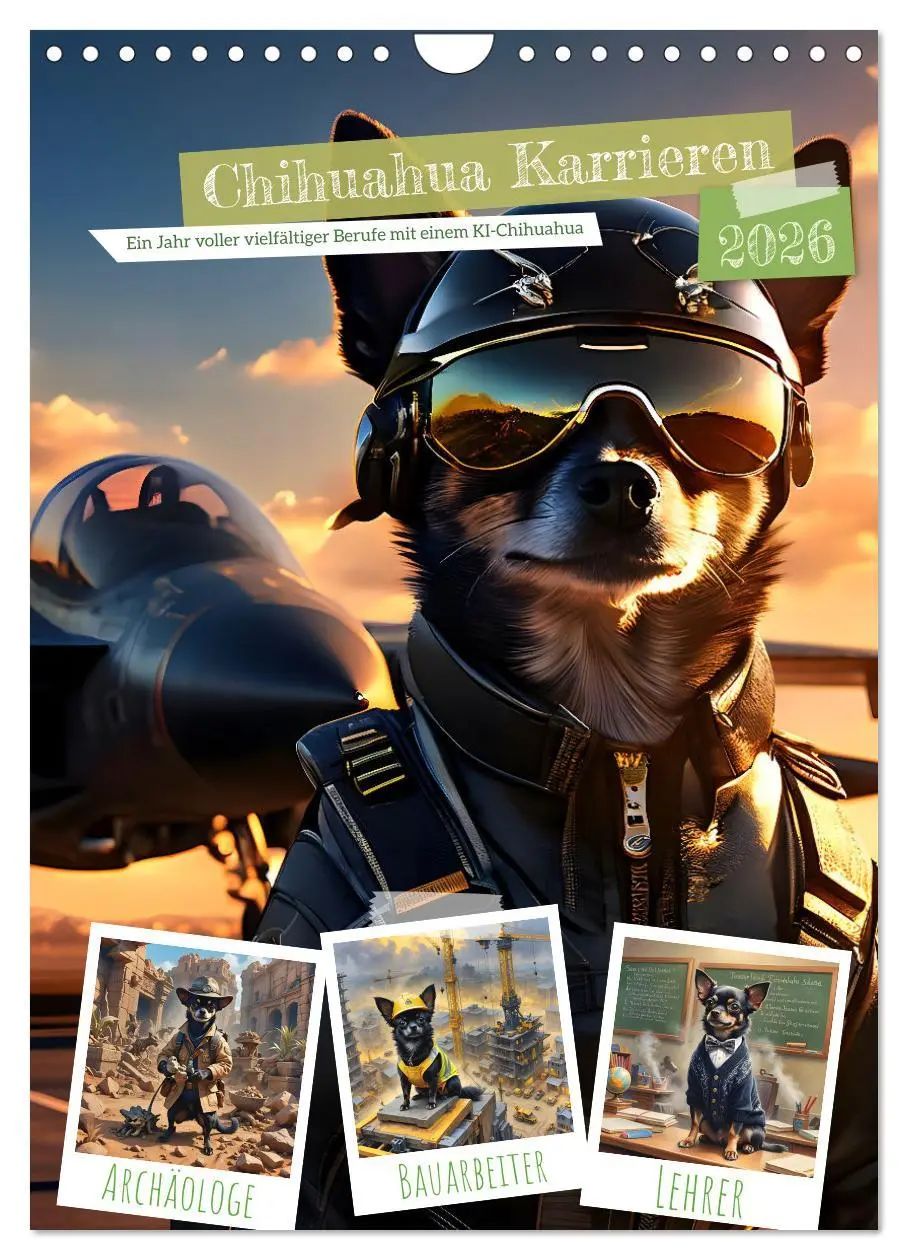 Cover: 9783516271904 | Chihuahua Karrieren (Wandkalender 2026 DIN A4 hoch), CALVENDO...