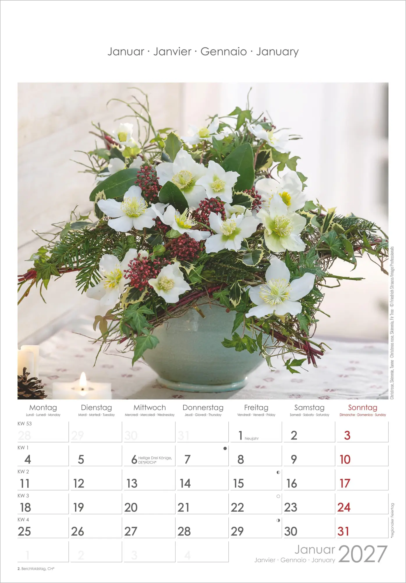 Bild: 4069095012004 | Blumen 2027 | Neumann Verlage GmbH &amp; Co KG | Kalender | Spiralbindung