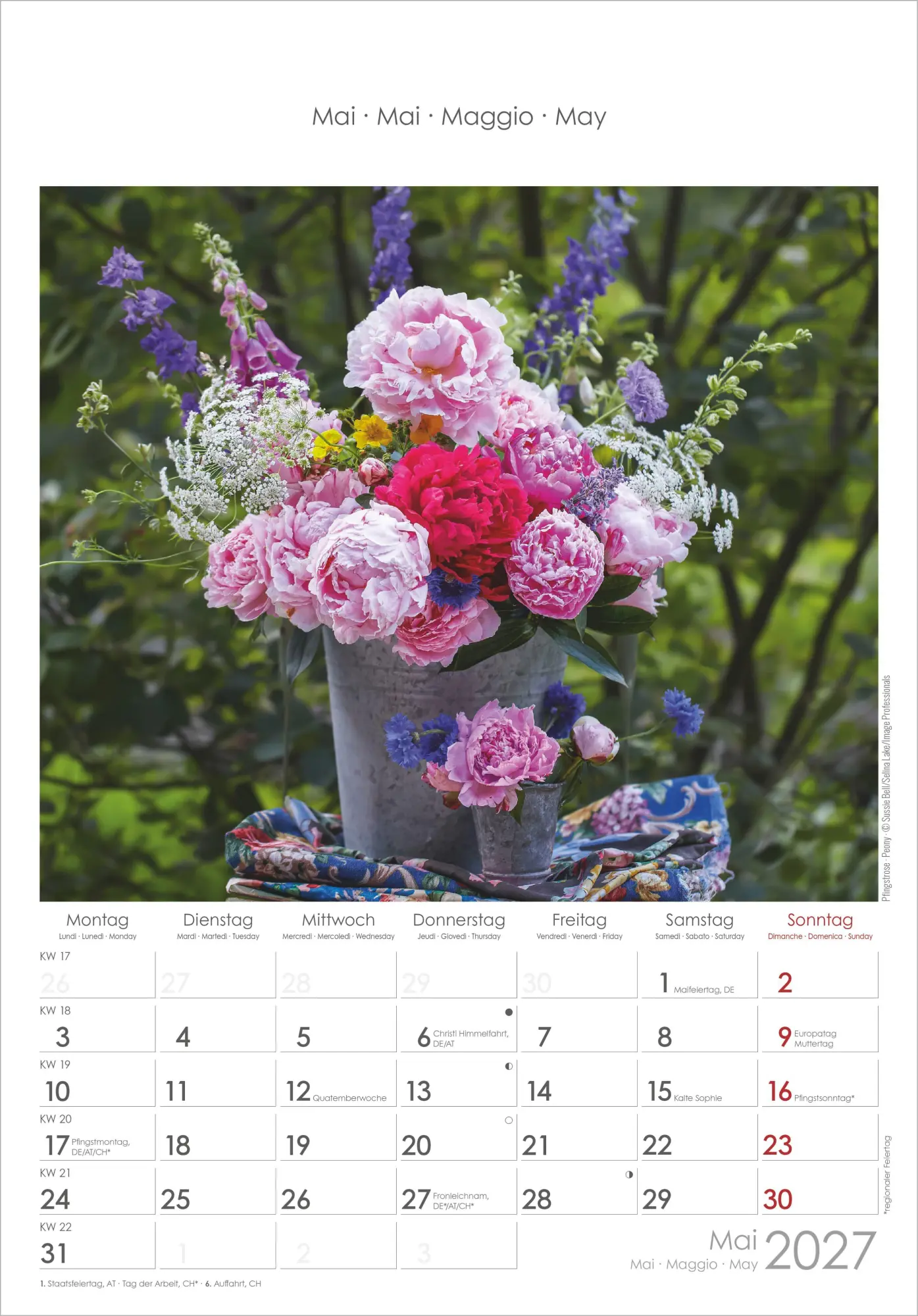 Bild: 4069095012004 | Blumen 2027 | Neumann Verlage GmbH &amp; Co KG | Kalender | Spiralbindung