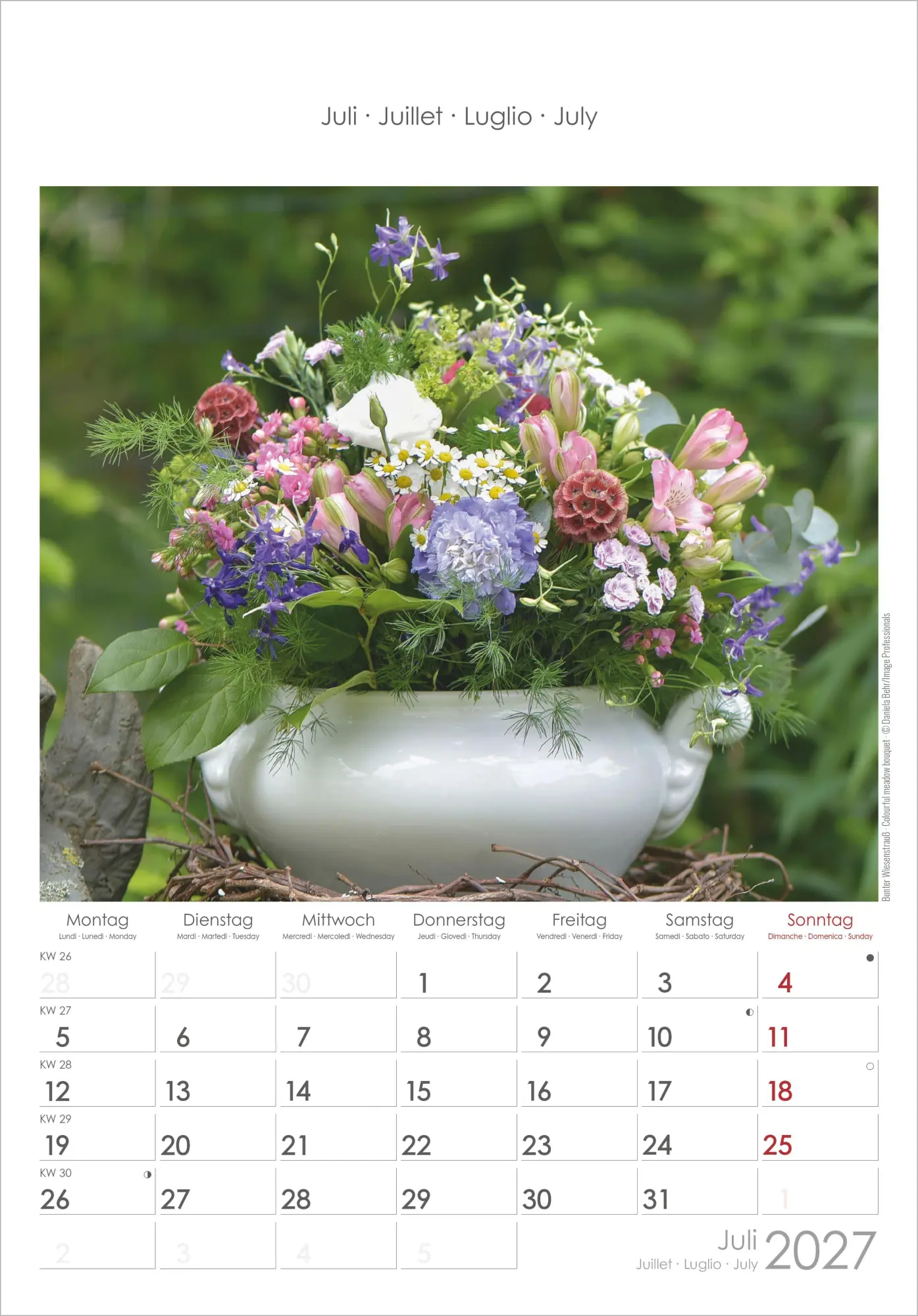 Bild: 4069095012004 | Blumen 2027 | Neumann Verlage GmbH &amp; Co KG | Kalender | Spiralbindung