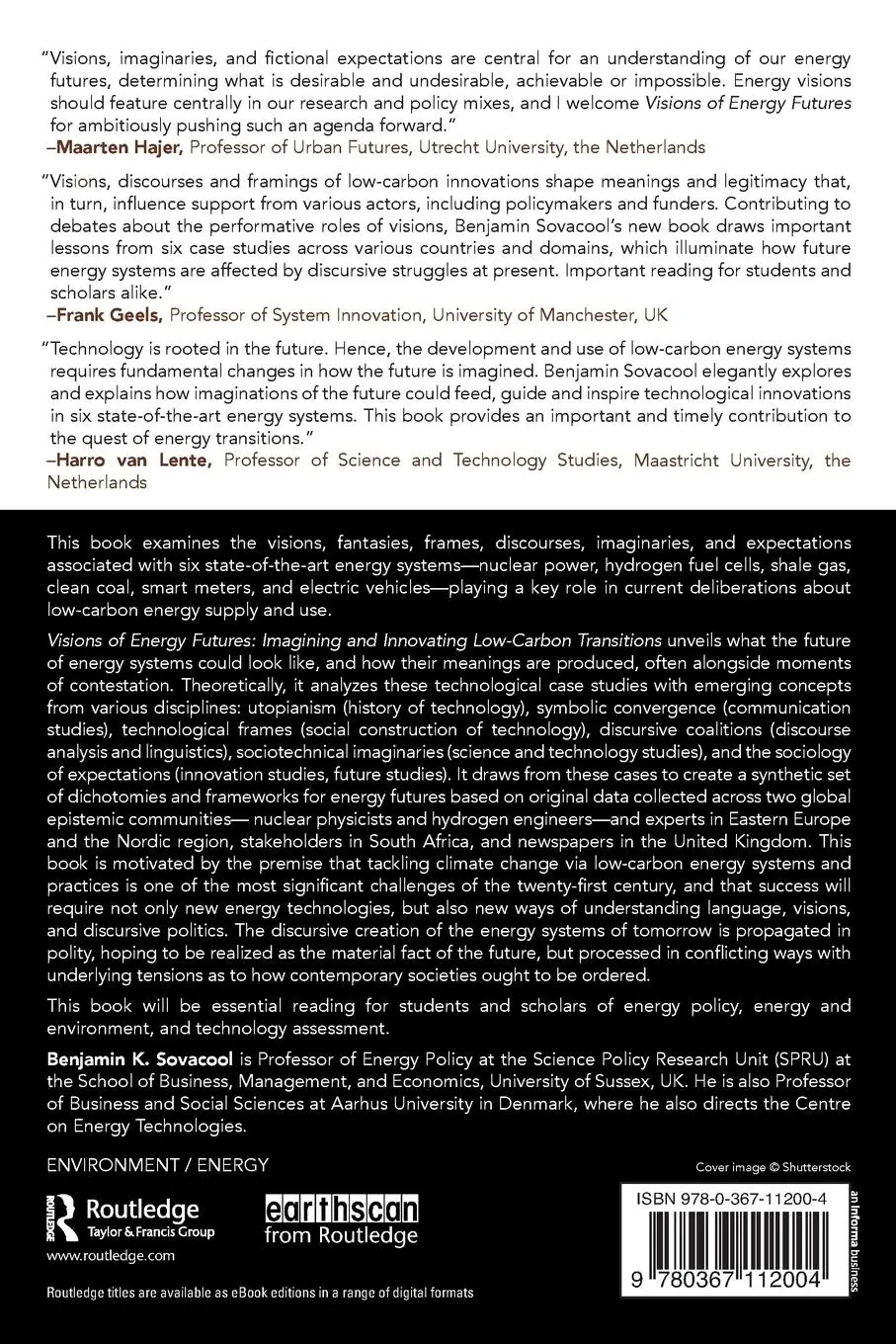 Rückseite: 9780367112004 | Visions of Energy Futures | Benjamin K. Sovacool | Taschenbuch | 2019