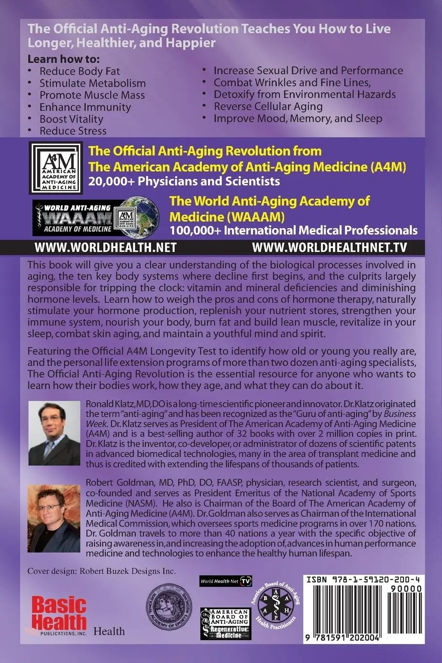 Rückseite: 9781591202004 | The Official Anti-Aging Revolution, Fourth Ed. | Ronald Klatz (u. a.)