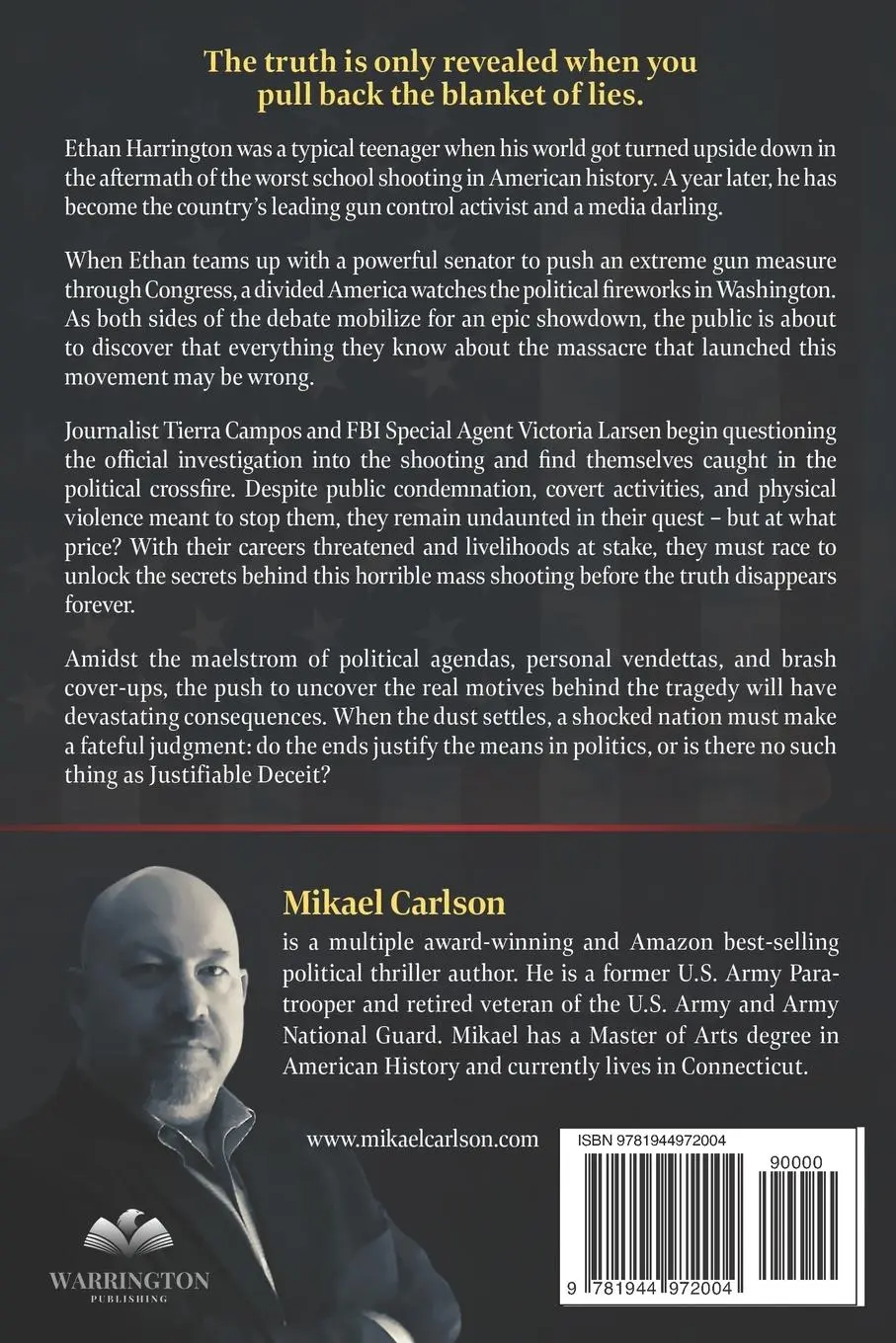 Rückseite: 9781944972004 | Justifiable Deceit | Mikael Carlson | Taschenbuch | Englisch | 2020