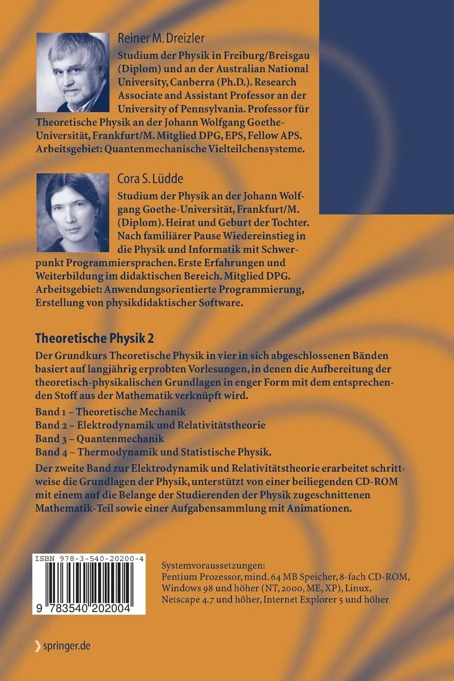 Rückseite: 9783540202004 | Theoretische Physik 2 | Cora S. Lüdde (u. a.) | Taschenbuch | xi