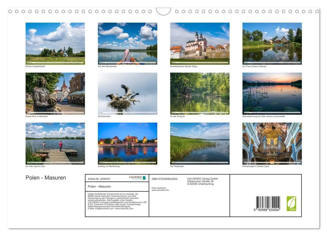 Bild: 9783569632004 | Polen - Masuren (Wandkalender 2027 DIN A3 quer), CALVENDO...