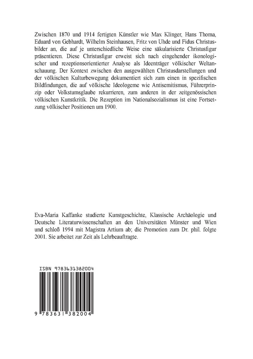 Rückseite: 9783631382004 | Der deutsche Heiland | Eva-Maria Kaffanke | Taschenbuch | 504 S.